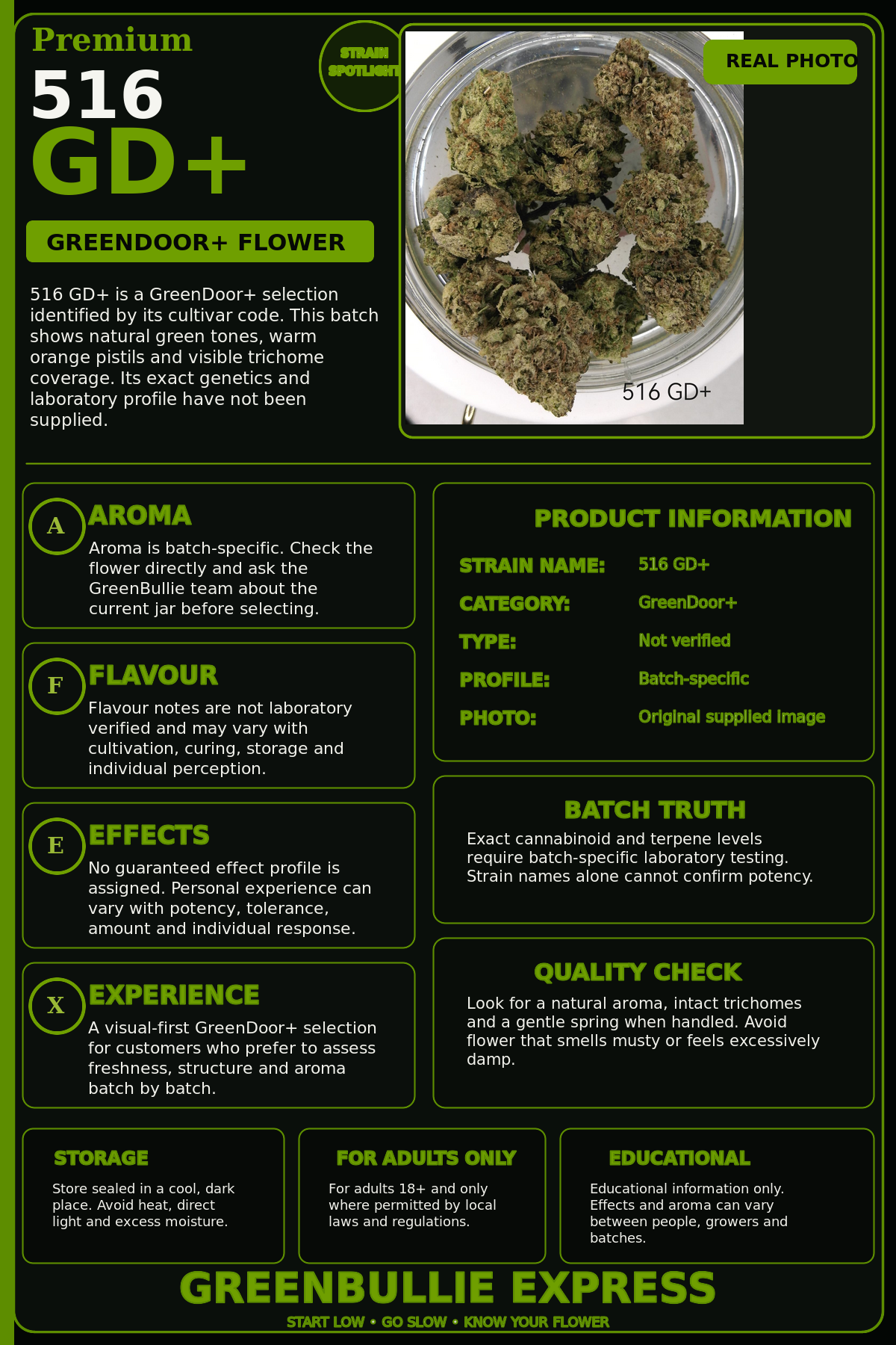 516 GD+ GreenDoor+ Flower | GreenBullie Express