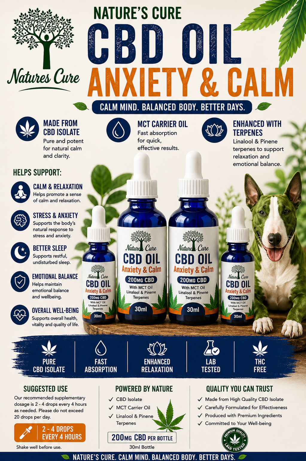 CBD Oil Anxiety &; Calm | Natural Stress Relief, Emotional Balance &; Relaxation