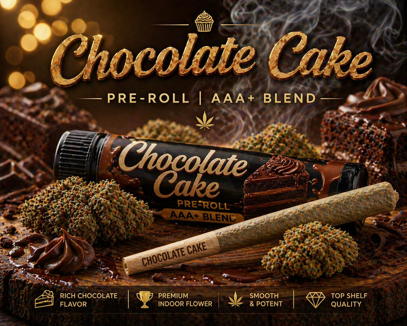 Chocolate Cake — Pre-Roll|AAA+ Blend