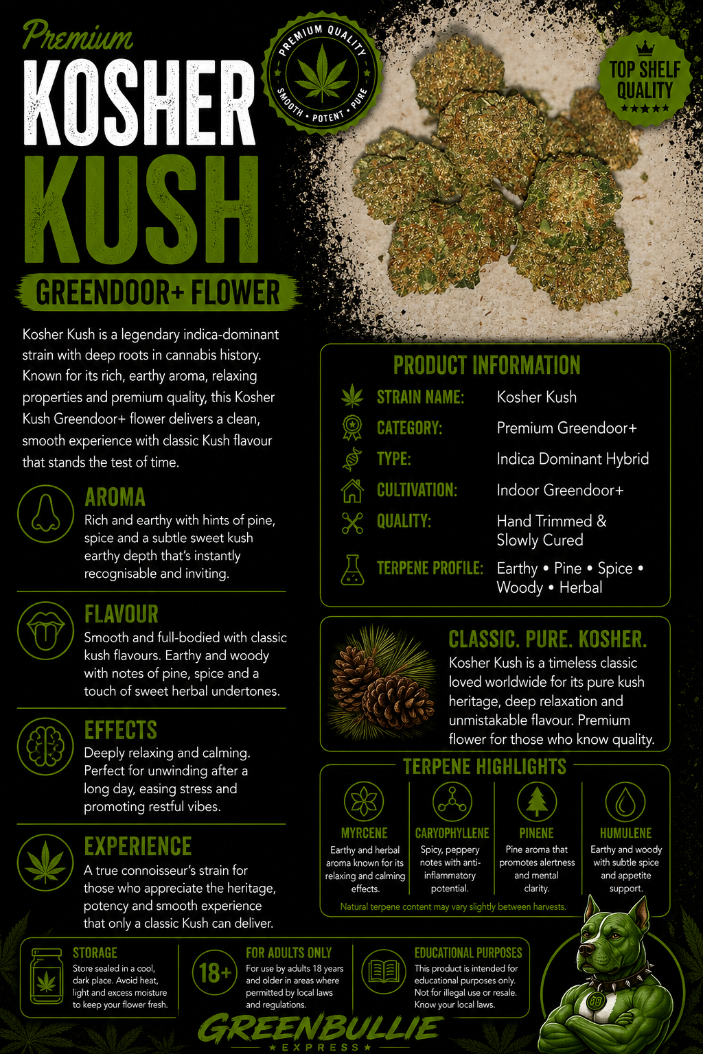 Kosher Kush | Premium Greendoor+ Flower