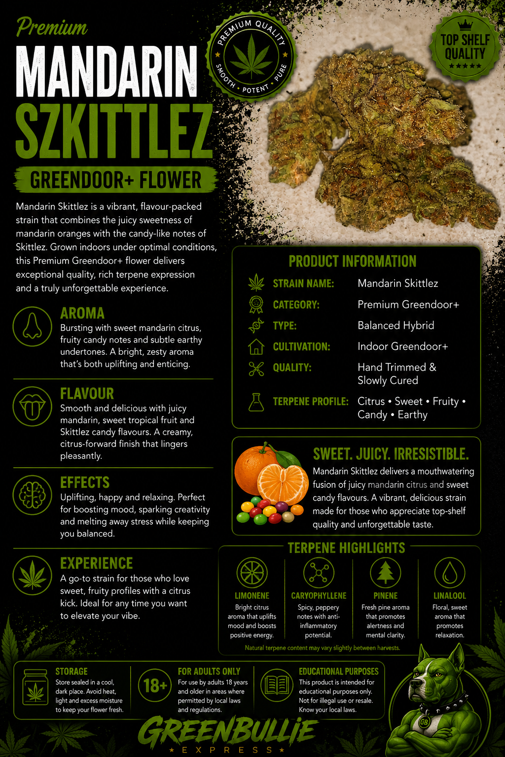 Mandarin Skittlez | Premium Greendoor+ Flower