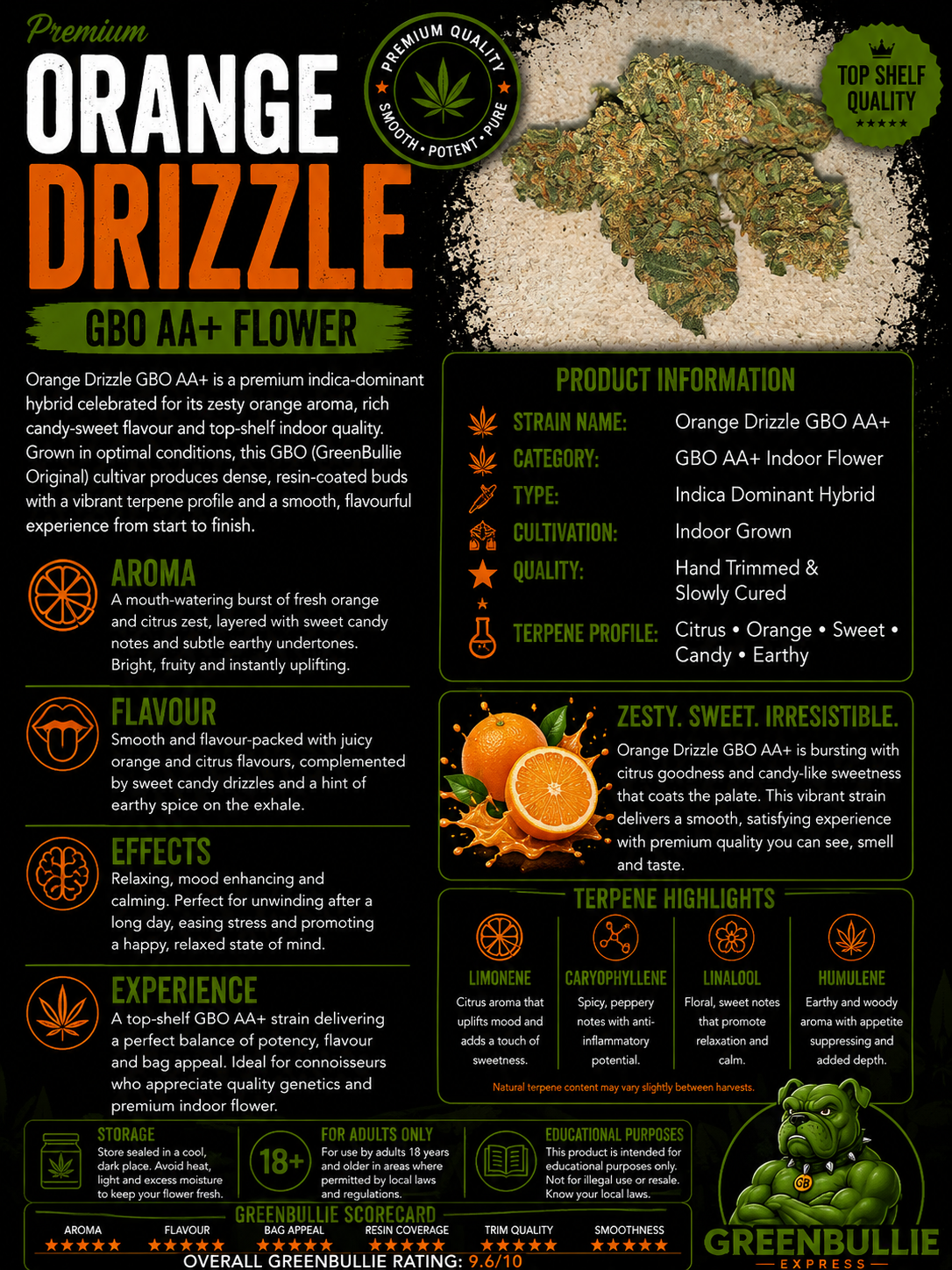 Orange Drizzle | Premium GBO AA+ Flower