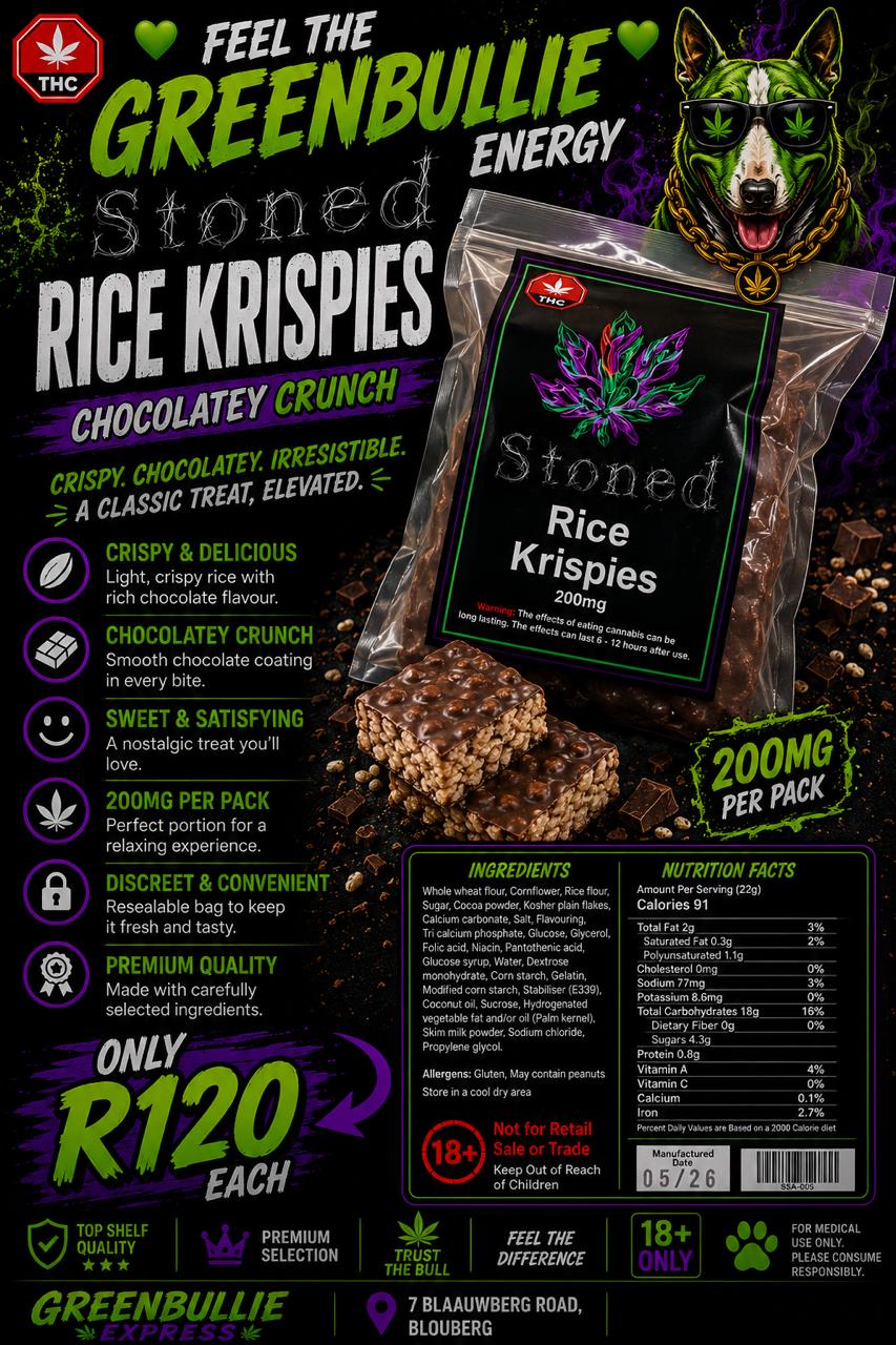 Stoned Rice Krispies | Chocolatey Crunch | 200mg THC