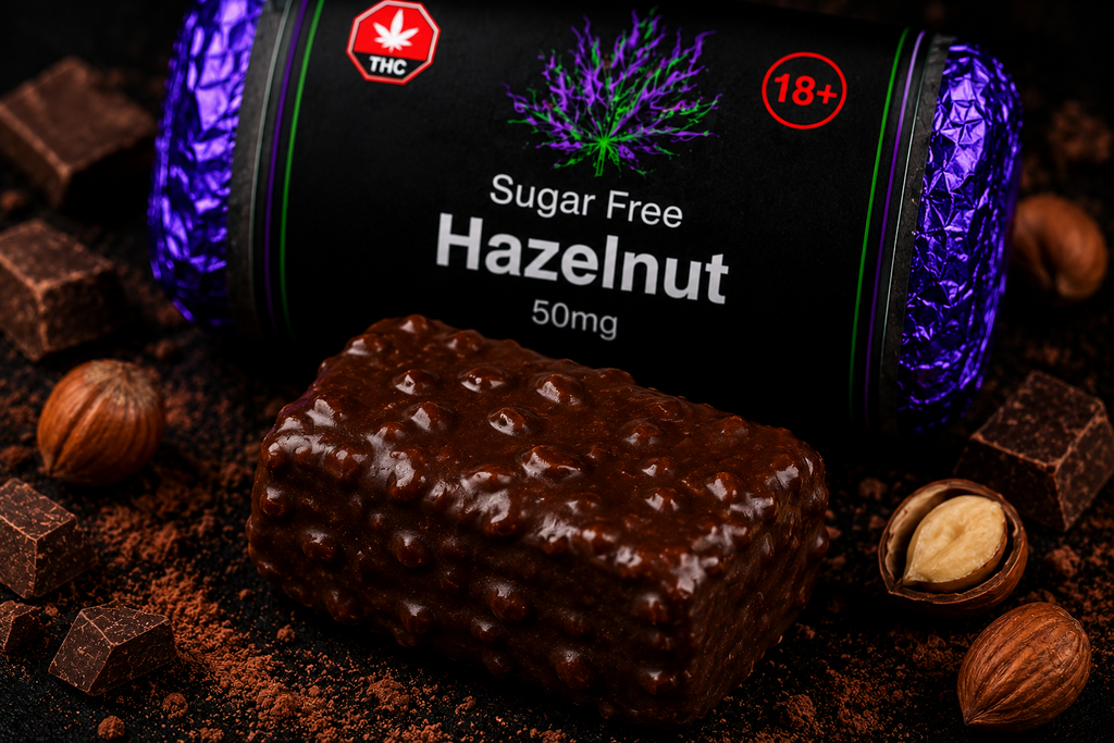 Sugar Free Hazelnut Chocolate Sweet | Smooth Chocolate, Crunchy Hazelnuts & 50mg THC