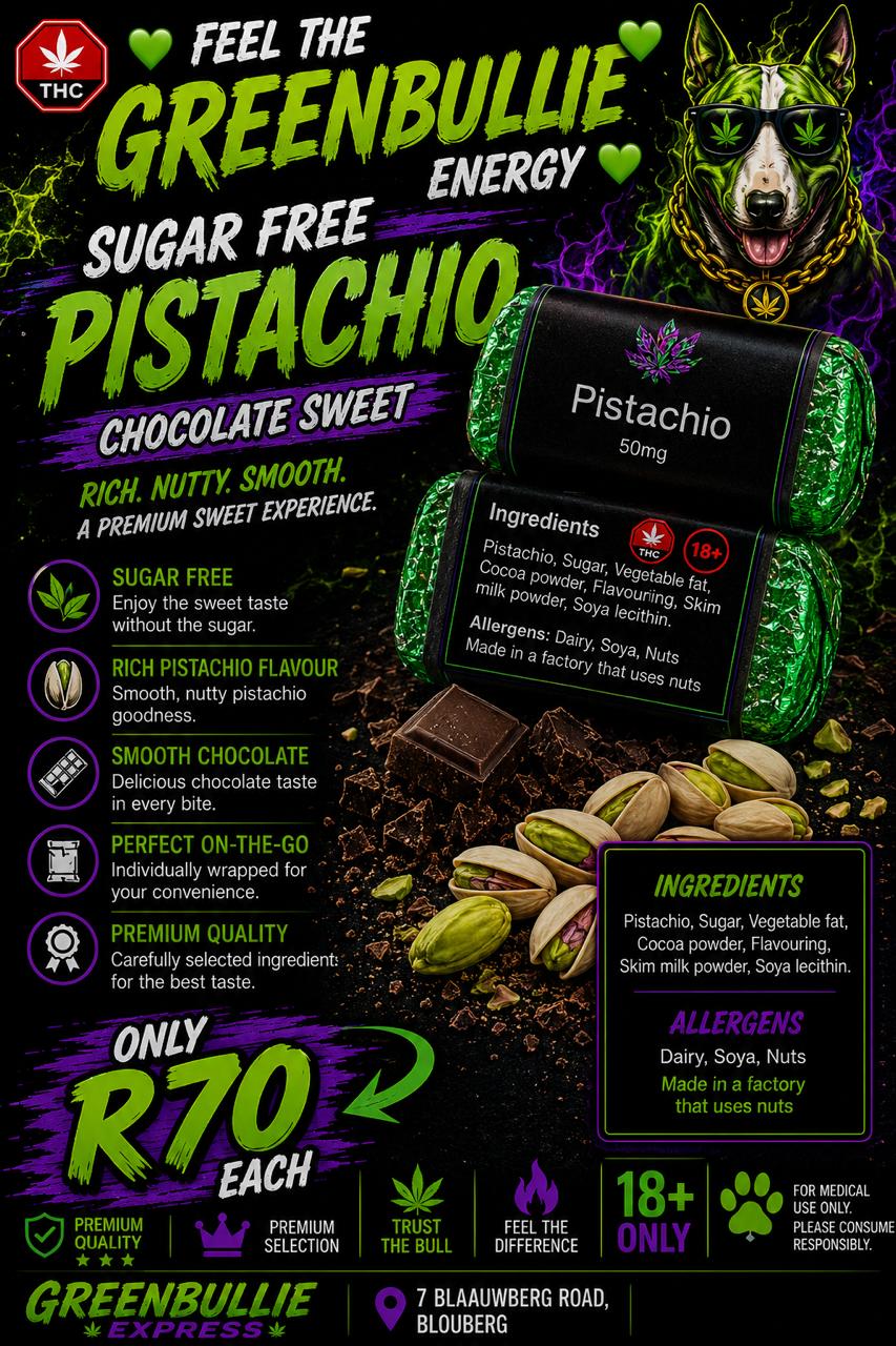 Sugar-Free Pistachio Chocolate Sweet | Premium Nutty Chocolate Treat