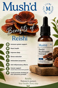 Mush’d Reishi Mushroom Extract — 30ml (30 Servings | 1ml per Serving)