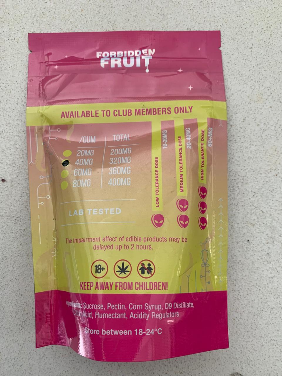 Forbidden Fruit Strawberry & Lemonade — 40mg's Gummies Pack