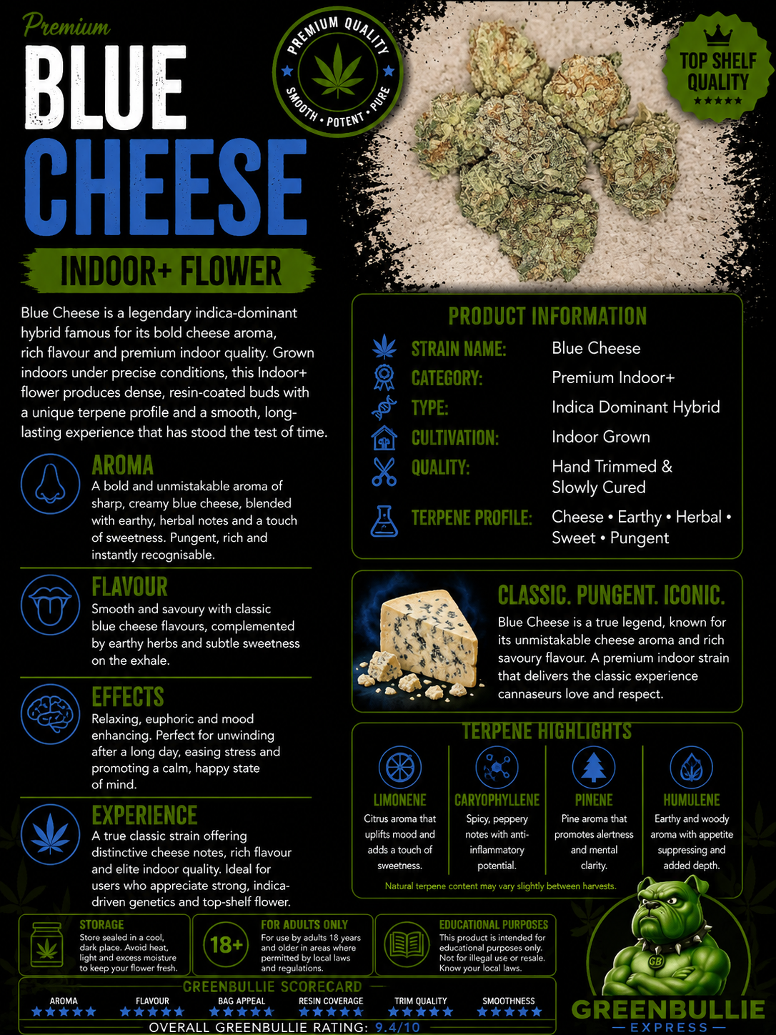 Blue Cheese | Premium Indoor+ Flower
