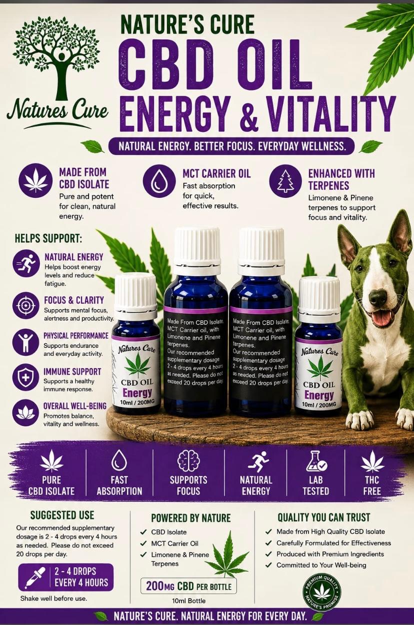 CBD Oil Energy &; Vitality | Natural Energy, Focus &; Daily Performance