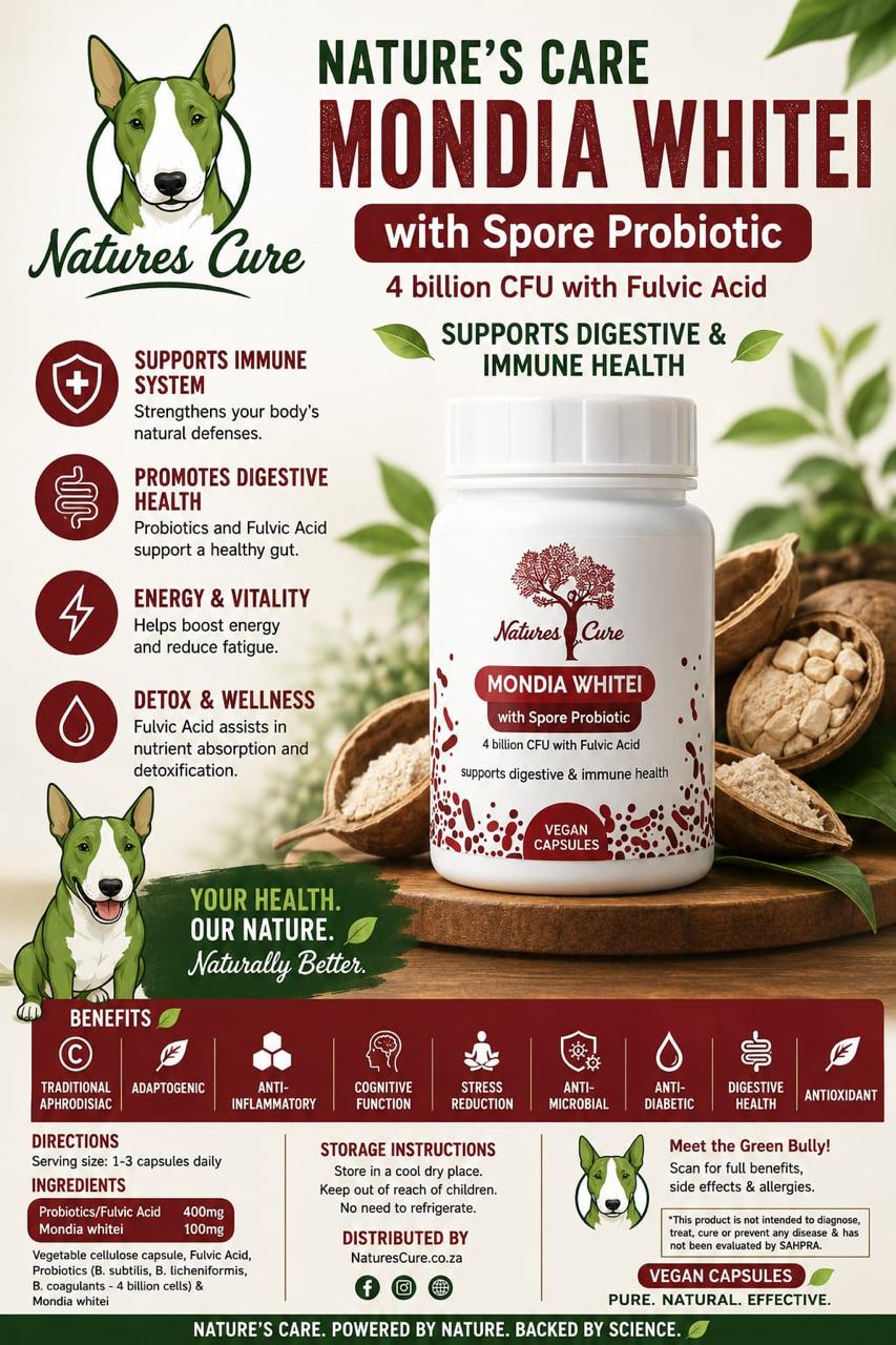 Mondia Whitei with Spore Probiotic | Premium Vitality, Wellness & Digestive Support